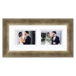 COURTSIDE MARKET Gala Champagne 2-Opening 5" X 7" Collage Frame