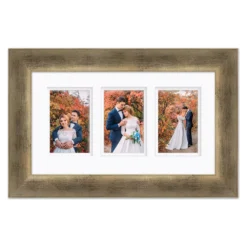 COURTSIDE MARKET Gala Champagne 4" X 6" 3-Opening Collage Frame