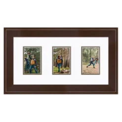 COURTSIDE MARKET Metro Chestnut Finish 3-Opening 4" X 6" Collage Frame