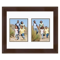 COURTSIDE MARKET Metro Chestnut Finish 2-Opening 8" X 10" Collage Frame