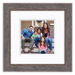 Courtside Market Carbon Driftwood Silver 12" X 12" Frame