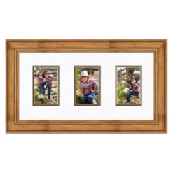 Courtside Market Industrial Rustic Natural 10" X 20" 3-Opening Frame