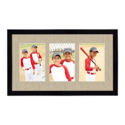 COURTSIDE MARKET Harvest Black 4" X 6" 3-Opening Collage Frame