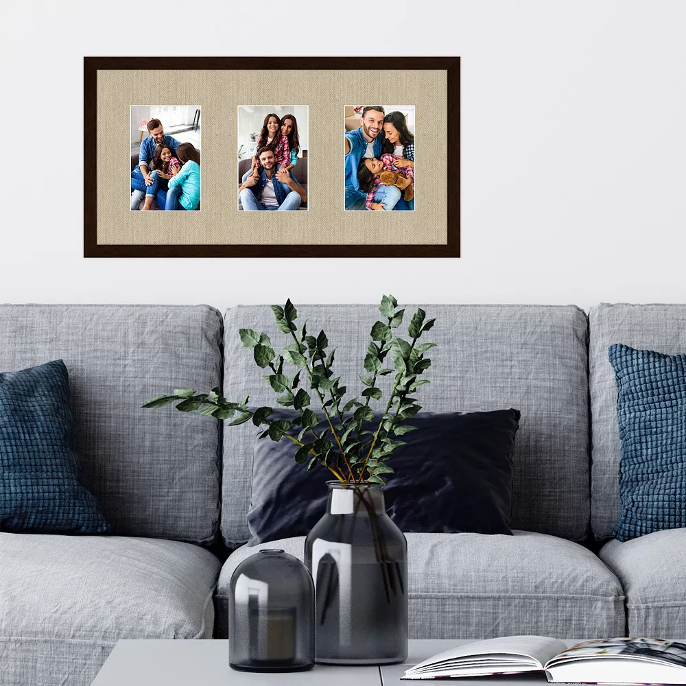 COURTSIDE MARKET Harvest Chestnut Finish 4" X 6" 3-Opening Collage Frame 4 COURTSIDE MARKET Harvest Chestnut Finish 4" X 6" 3-Opening Collage Frame - Image 2