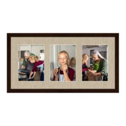 COURTSIDE MARKET Harvest Chestnut Finish 3-Opening 5" X 7" Collage Frame