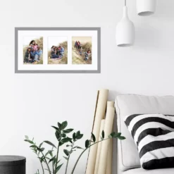 COURTSIDE MARKET Harvest Gray 5" X 7" 3-Opening Collage Frame 7 COURTSIDE MARKET Harvest Gray 5" X 7" 3-Opening Collage Frame -Home Decor Discount Store 4913478 ALT2