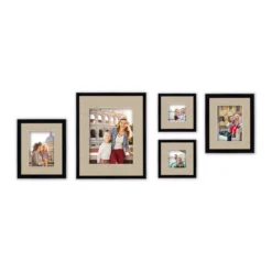 COURTSIDE MARKET Harvest Black Tan Mat Collage Frame 5-piece Set