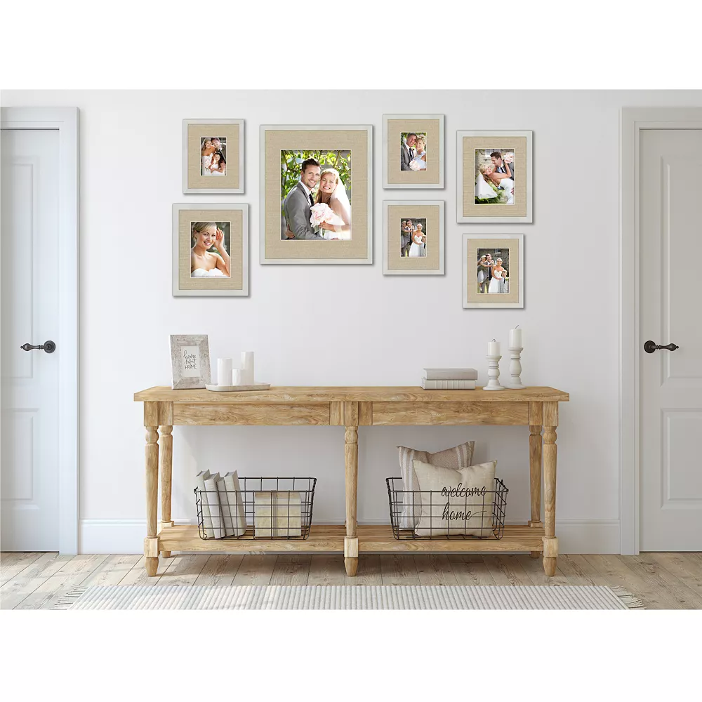 COURTSIDE MARKET Harvest White Tan Mat Collage Frame 7-piece Set 4 COURTSIDE MARKET Harvest White Tan Mat Collage Frame 7-piece Set - Image 2