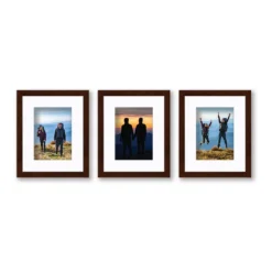 COURTSIDE MARKET Harvest Walnut Finish 8" X 10" Frame 3-piece Set