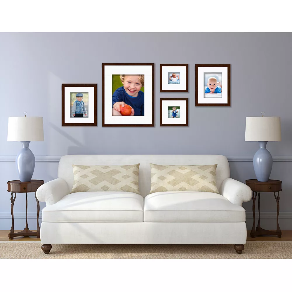 COURTSIDE MARKET Harvest Walnut Finish Collage Frame 5-piece Set 4 COURTSIDE MARKET Harvest Walnut Finish Collage Frame 5-piece Set - Image 2