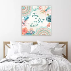 COURTSIDE MARKET Macrame Meander II Canvas Wall Art -Home Decor Discount Store 4994848 ALT2