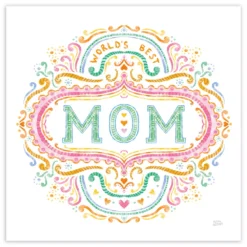 COURTSIDE MARKET World's Best Mom Canvas Wall Art