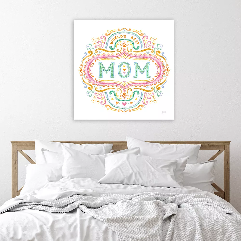 COURTSIDE MARKET World's Best Mom Canvas Wall Art 4 COURTSIDE MARKET World's Best Mom Canvas Wall Art - Image 2