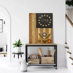 Courtside Market 1776 Country Flag Canvas Wall Art -Home Decor Discount Store 5147128 ALT2