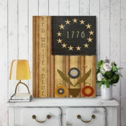 Courtside Market 1776 Country Flag Canvas Wall Art -Home Decor Discount Store 5147128 ALT3