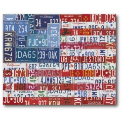 Courtside Market USA Flag Canvas Wall Art