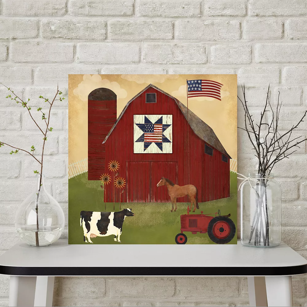 COURTSIDE MARKET Americana Barn Canvas Wall Art 4 COURTSIDE MARKET Americana Barn Canvas Wall Art - Image 2