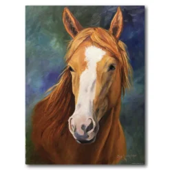 COURTSIDE MARKET Blaze Horse Canvas Wall Art