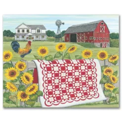 COURTSIDE MARKET Country Quilt Canvas Wall Art