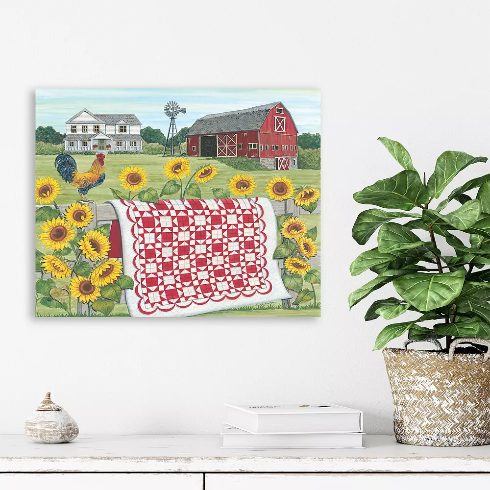 COURTSIDE MARKET Country Quilt Canvas Wall Art 4 COURTSIDE MARKET Country Quilt Canvas Wall Art - Image 2