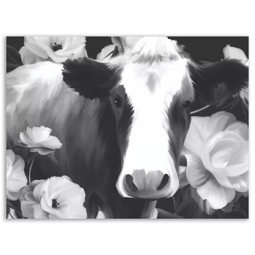 COURTSIDE MARKET Black & White Cow Canvas Wall Art 3 COURTSIDE MARKET Black & White Cow Canvas Wall Art