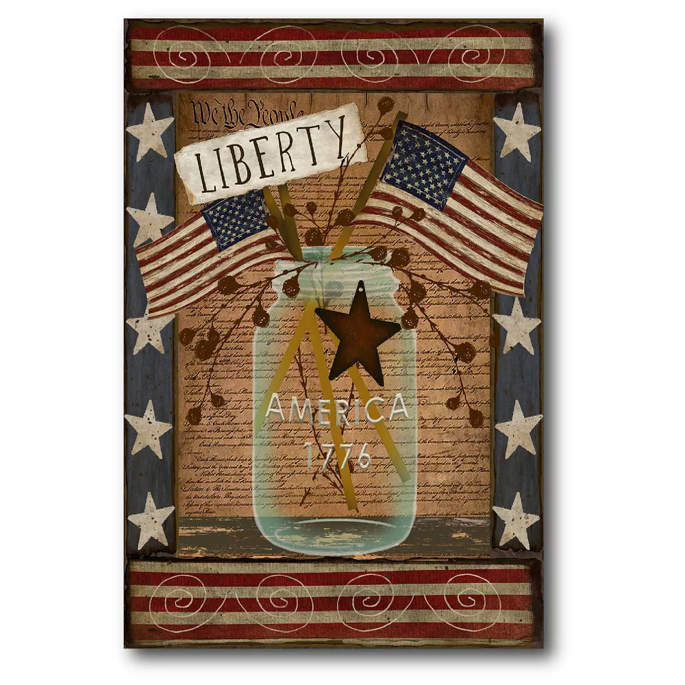 COURTSIDE MARKET Liberty Mason Jar Canvas Wall Art 3 COURTSIDE MARKET Liberty Mason Jar Canvas Wall Art