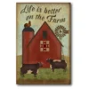 COURTSIDE MARKET Better On The Farm Canvas Wall Art -Home Decor Discount Store 5147490
