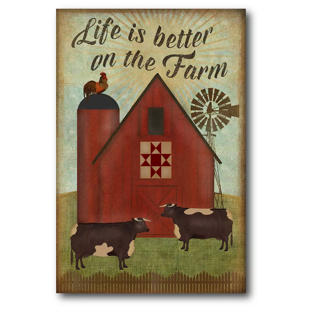 COURTSIDE MARKET Better On The Farm Canvas Wall Art 3 COURTSIDE MARKET Better On The Farm Canvas Wall Art