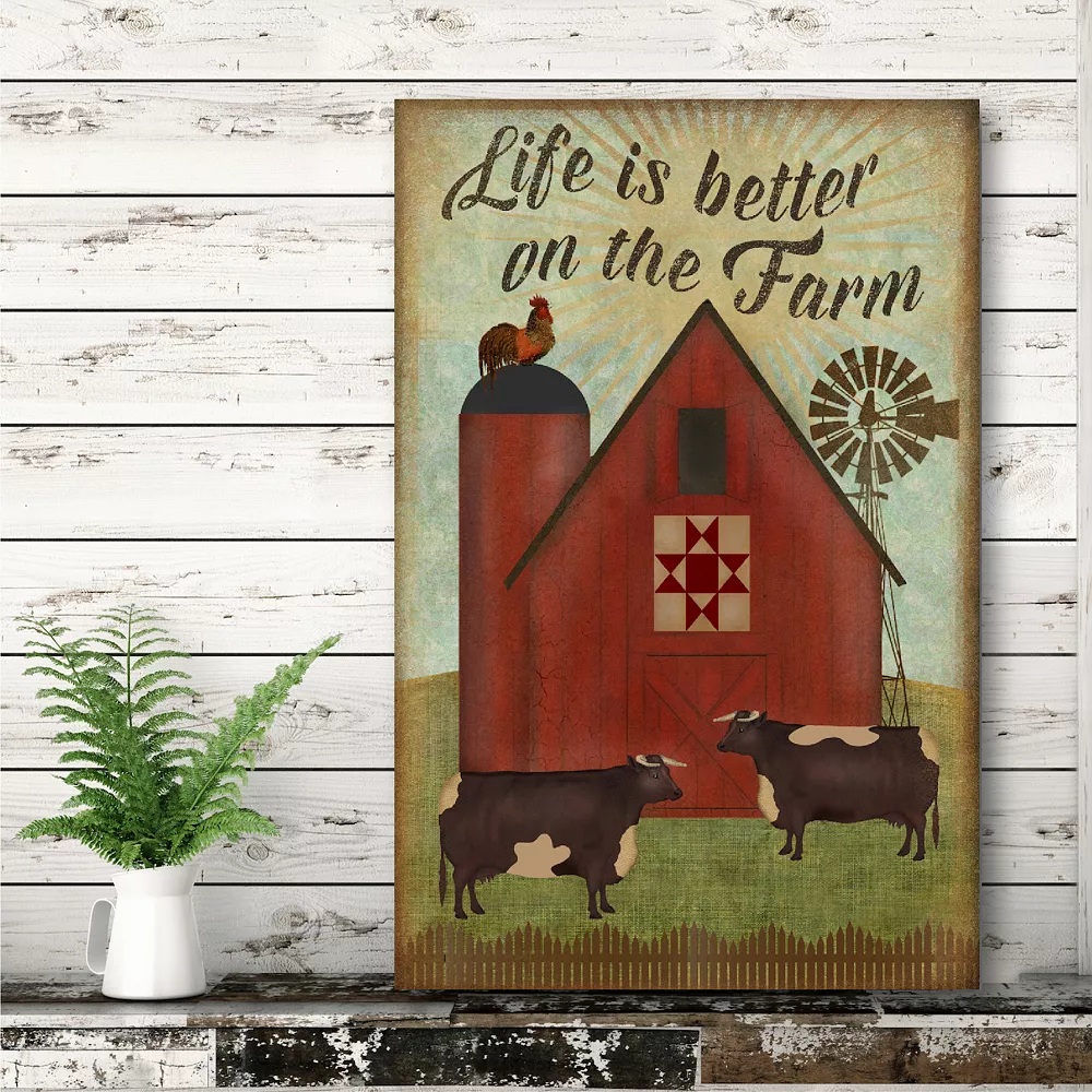 COURTSIDE MARKET Better On The Farm Canvas Wall Art 4 COURTSIDE MARKET Better On The Farm Canvas Wall Art - Image 2