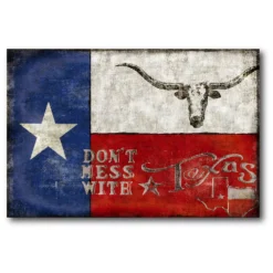 COURTSIDE MARKET Don't Mess Texas Canvas Wall Art
