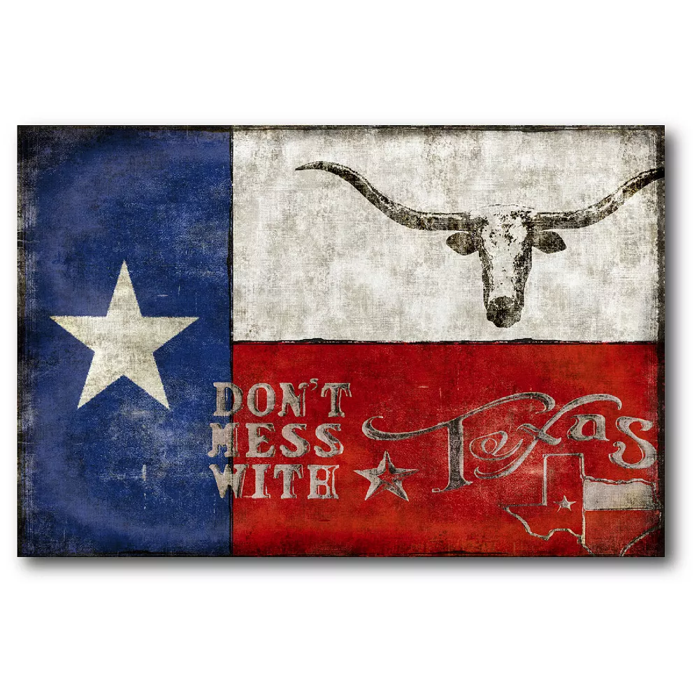 COURTSIDE MARKET Don't Mess Texas Canvas Wall Art 3 COURTSIDE MARKET Don't Mess Texas Canvas Wall Art