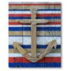 COURTSIDE MARKET Faux Driftwood Anchor Canvas Wall Art -Home Decor Discount Store 5147520