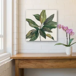 COURTSIDE MARKET Magnolia Leaves I Canvas Wall Art -Home Decor Discount Store 5648635 ALT2