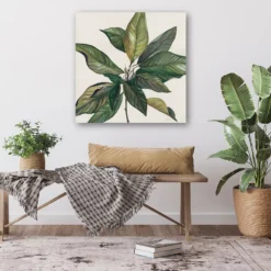COURTSIDE MARKET Magnolia Leaves I Canvas Wall Art -Home Decor Discount Store 5648635 ALT3