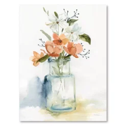 COURTSIDE MARKET Simple Blossoms I Canvas Wall Art