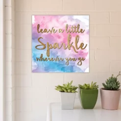 COURTSIDE MARKET Little Sparkle Wherever Canvas Wall Art -Home Decor Discount Store 5669618 ALT2