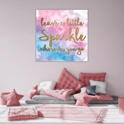 COURTSIDE MARKET Little Sparkle Wherever Canvas Wall Art -Home Decor Discount Store 5669618 ALT3