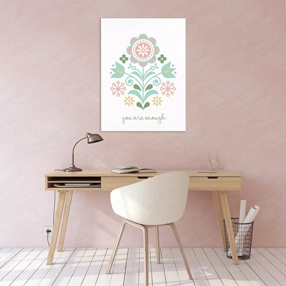 COURTSIDE MARKET Folk Flower II Enough Canvas Wall Art 5 COURTSIDE MARKET Folk Flower II Enough Canvas Wall Art - Image 3