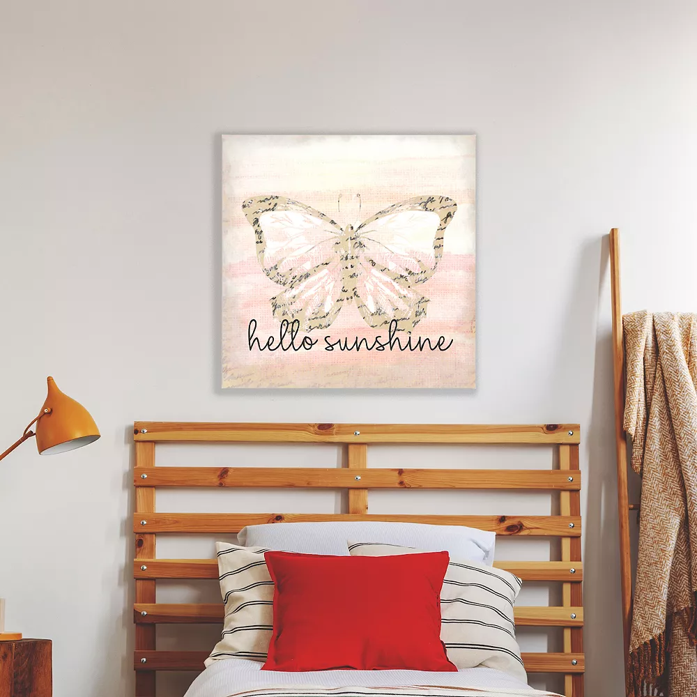 Courtside Market "Hello Sunshine" Butterfly II Canvas Art Wall Decor 5 Courtside Market "Hello Sunshine" Butterfly II Canvas Art Wall Decor - Image 3