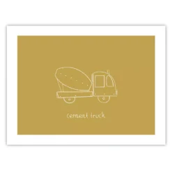 Courtside Market Cement Truck Canvas Art Wall Decor
