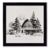 Courtside Market Distant Barn Sketch II Framed Wall Decor -Home Decor Discount Store 5698361