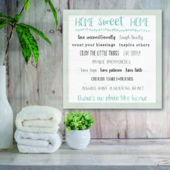 Courtside Market Home Sweet Home Framed Wall Decor -Home Decor Discount Store 5698705 ALT