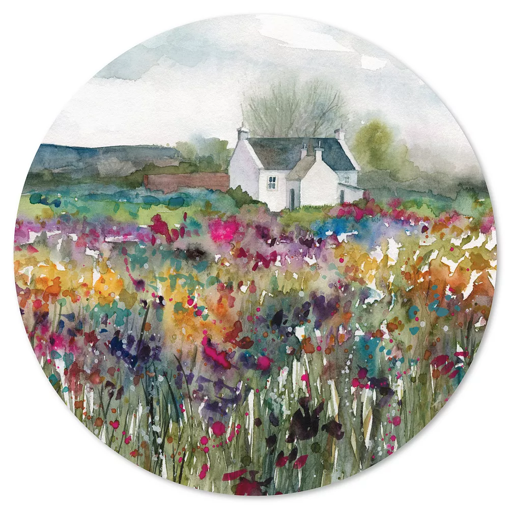 Courtside Market Wildflower Cottage Circular Board Wall Art 3 Courtside Market Wildflower Cottage Circular Board Wall Art