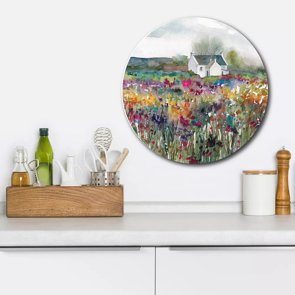Courtside Market Wildflower Cottage Circular Board Wall Art 4 Courtside Market Wildflower Cottage Circular Board Wall Art - Image 2