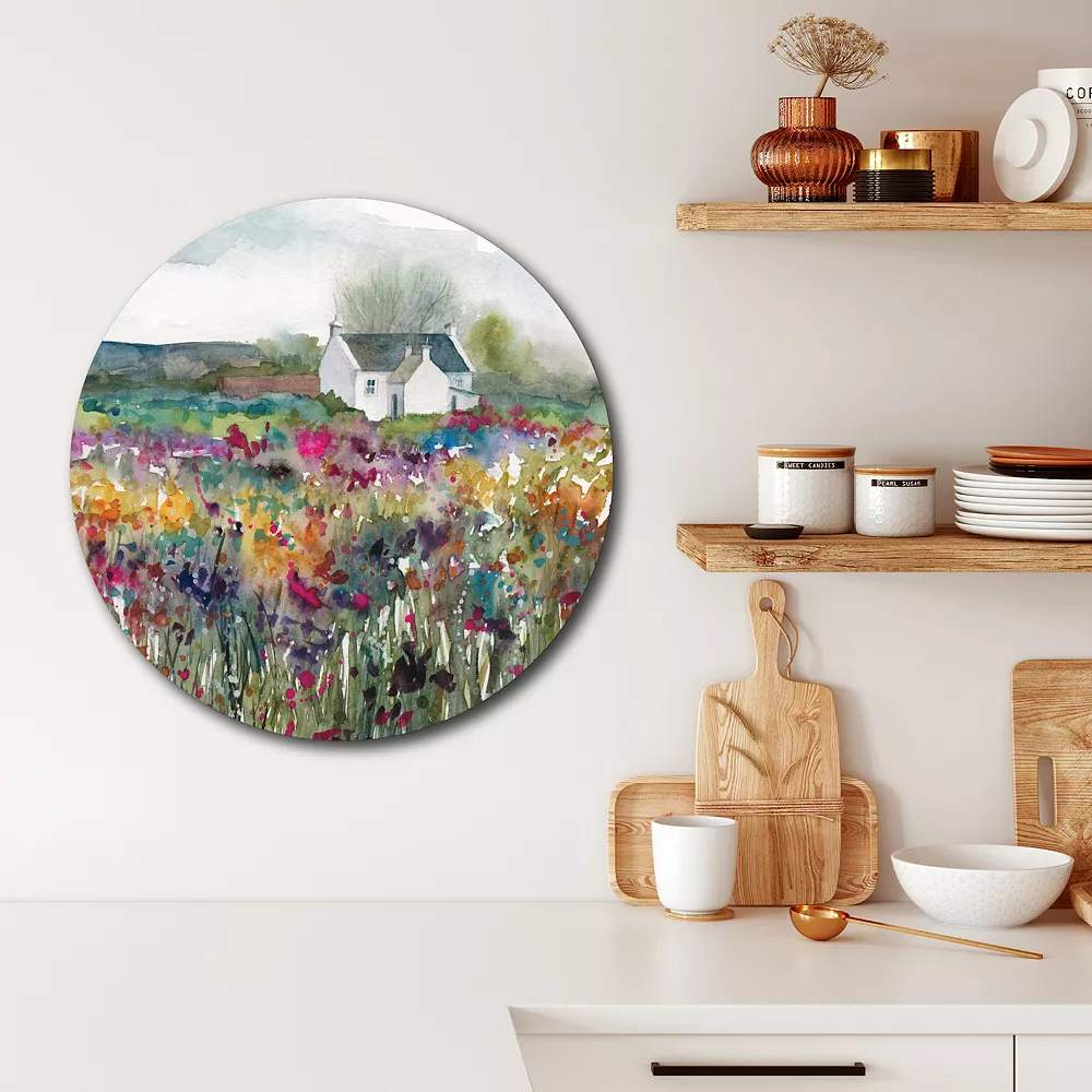 Courtside Market Wildflower Cottage Circular Board Wall Art 5 Courtside Market Wildflower Cottage Circular Board Wall Art - Image 3