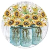 Courtside Market Beautiful Sunflower Circular Board Wall Art 2 Courtside Market Beautiful Sunflower Circular Board Wall Art -Home Decor Discount Store 5702589