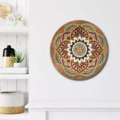 Courtside Market Boho Medallion II Circular Board Wall Art -Home Decor Discount Store 5702592 ALT2
