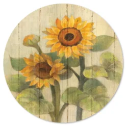 Courtside Market Summer Sunflowers 2 Circular Board Wall Art