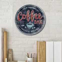 Courtside Market Coffee Bar Circular Board Wall Art 9 Courtside Market Coffee Bar Circular Board Wall Art -Home Decor Discount Store 5702600 ALT3