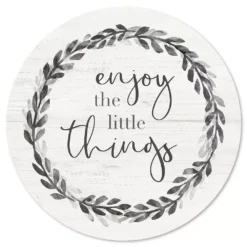 Courtside Market Enjoy Small Things Circular Board Wall Art